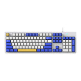 Thunderobot K104 Wired Mechanical Keyboard, Full-Size 104-Key Layout, Perfect for Work and Gaming Hot-Swappable Sockets, Customizable RGB Backlighting, PBT Keycaps, Blue Whimsy